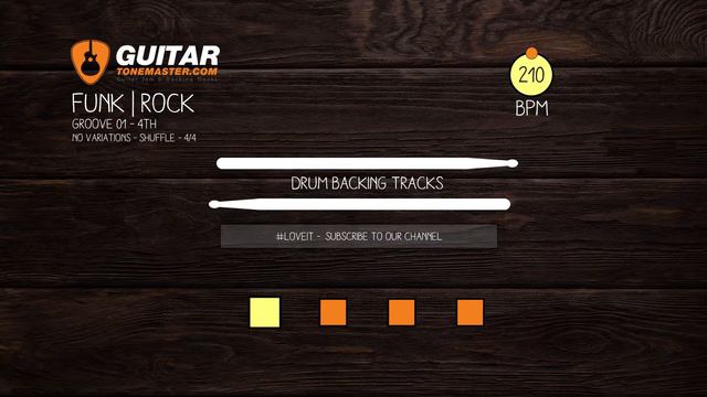 Funk Rock Drum Metronome Track 210BPM смотреть онлайн