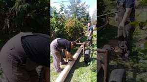 Сборка сруба 3х6