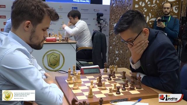 15-year-old Abdusattorov makes Carlsen lose his cool | World Blitz 2019 смотреть онлайн