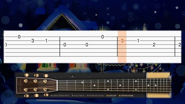 Jingle Bells - EASY Guitar tutorial (TAB) смотреть онлайн
