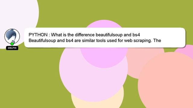 PYTHON : What is the difference beautifulsoup and bs4 смотреть онлайн