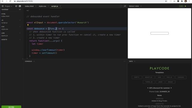 Facebook FrontEnd Interview Question - debounce search api call | JSer - JavaScript & Algorithm смотреть онлайн