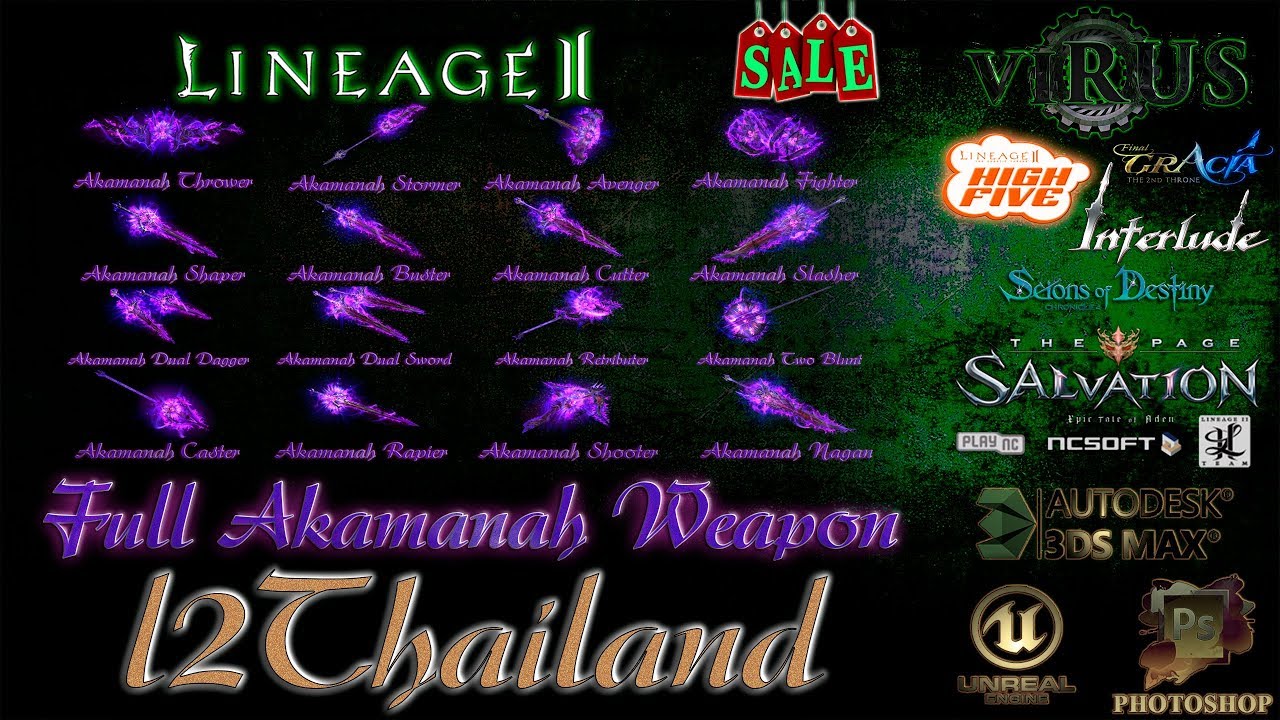 Full Complete AKAMANAH Weapons for the L2Thailand Lineage II - Grand Crusade server. ◄√i®uS► смотреть онлайн