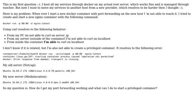 DevOps & SysAdmins: Docker Port Forwarding and Privileged Flag not working смотреть онлайн