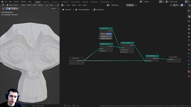 Create Wireframes with Geometry Nodes (Blender Tutorial) смотреть онлайн