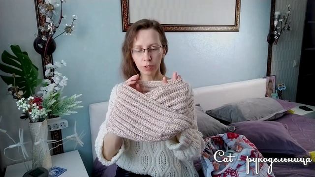 Дарю МК на пуловер. Новый пушистый проект и зимние аксессуары - шапка и снуд смотреть онлайн
