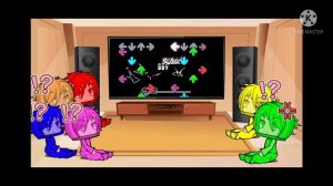 Among us react to fnf vs green impostor - V3 green song -