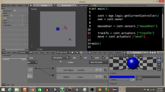 UPBGE - Object Tracking to Mouse Python смотреть онлайн