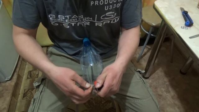 Бутылкорез-брелок версия 1/Key ring (trinket) -PET bottle cutter. Веревка из пластиковой бутылки смотреть онлайн