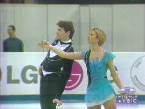 Елена Бережная и Антон Сихарулидзе , этап Гран-при 2000, С-Петербург, произвольная программа "Чаплин