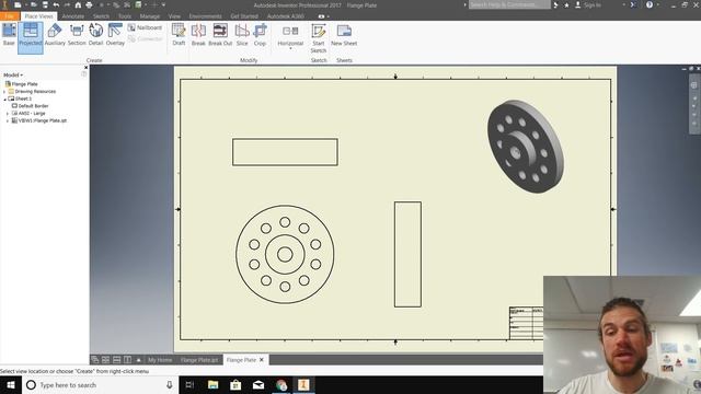 Making a Technical Drawing and Changing Dimension Text size in Autodesk Inventor смотреть онлайн
