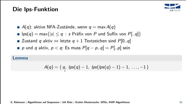 Algorithmen auf Sequenzen Teil 04: Deterministische endliche Automaten, Knuth-Morris-Pratt смотреть онлайн
