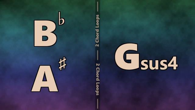 Bb (A#) to Gsus4 Backing Track смотреть онлайн