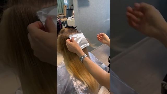 Коррекция блонда ? #блондинка #окрашиваниеволос #колорист #airtouch смотреть онлайн