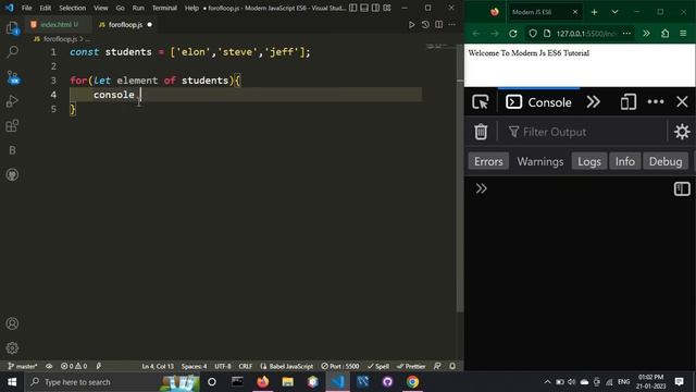 For of Loop in Modern JavaScript ES6 | Tutorial 2023 смотреть онлайн