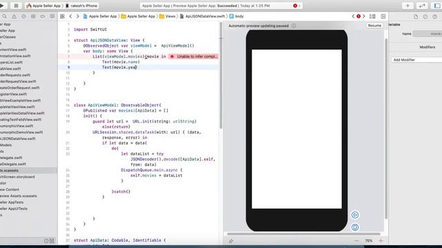 SwiftUI JSON api | SwiftUI Context menu смотреть онлайн