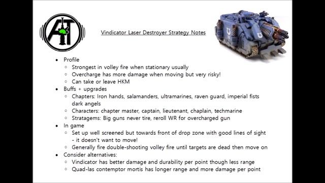 Vindicator Laser Destroyer: Rules Review + Tactics - Deimos Pattern Forge World Space Marine Tank смотреть онлайн