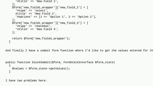 Drupal: Problem with Adding new fields with Ajax call to a custom form смотреть онлайн