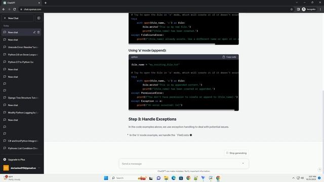 How do I create a file in python without overwriting an existing file смотреть онлайн