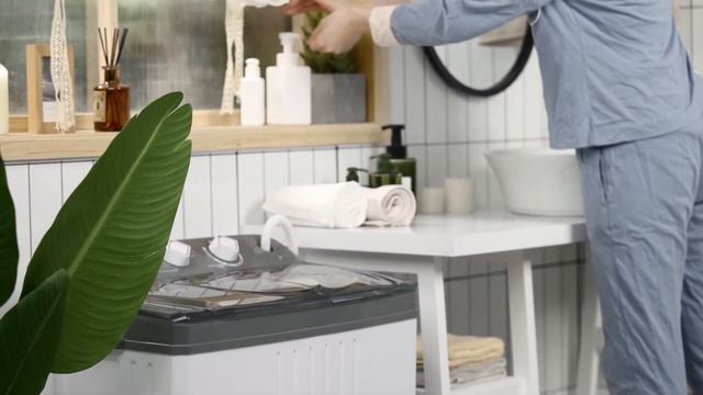 Costway Portable Semi-Automatic Twin-tub Washing Machine смотреть онлайн