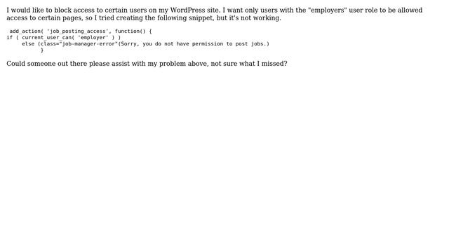 Wordpress: How to block access to certain WordPress pages using a snippet? смотреть онлайн