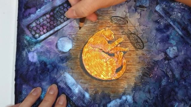 Полный процесс раскрашивания / Котик из раскраски Вокруг света на велосипеде смотреть онлайн