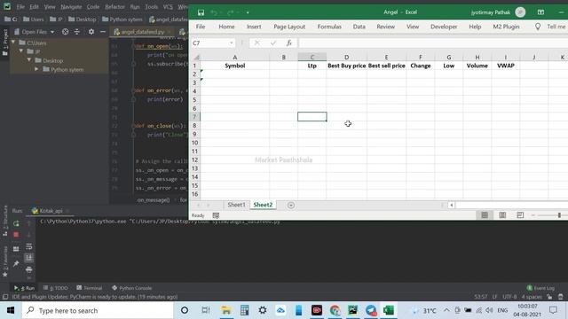 Live tick data feed into Excel from Angel Smart API using Python|Get The Free Code| MarketPaathshal смотреть онлайн