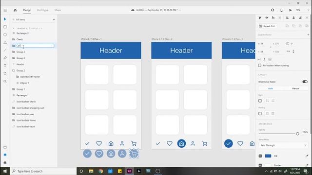 Bouncing Circles Menu Bar Animation In Adobe XD
