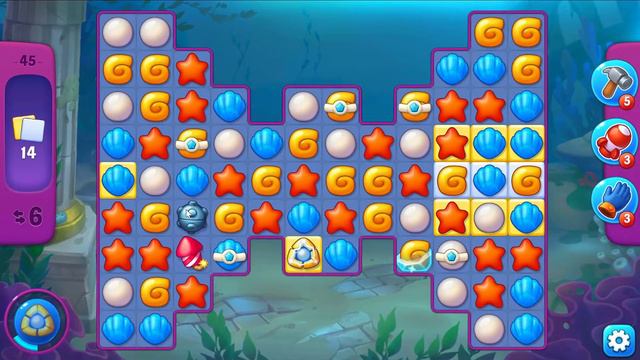 Fishdom level 45 - 13 Moves - No Boosters смотреть онлайн