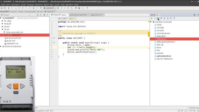 How to debug NXJ application in IDEA IntelliJ смотреть онлайн