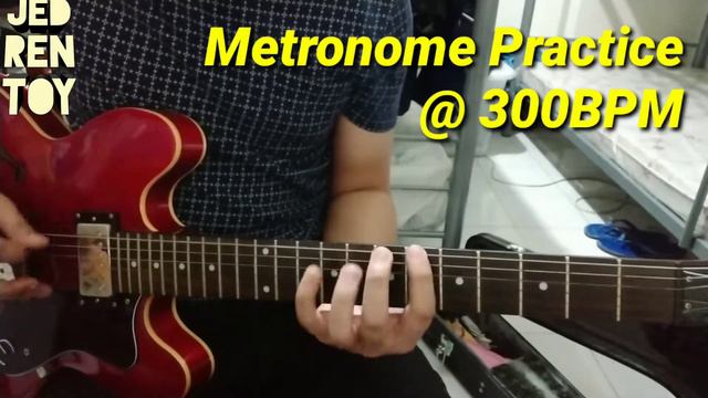 Metronome Practice at 300 BPM | Epiphone Dot смотреть онлайн