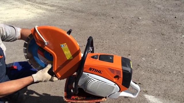 Установка диска на бензорез Stihl TS 800 смотреть онлайн