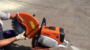 Установка диска на бензорез Stihl TS 800