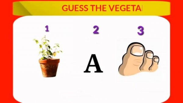 Connection game English /Guess The vegetable / Brain Games for kids / Fun games
