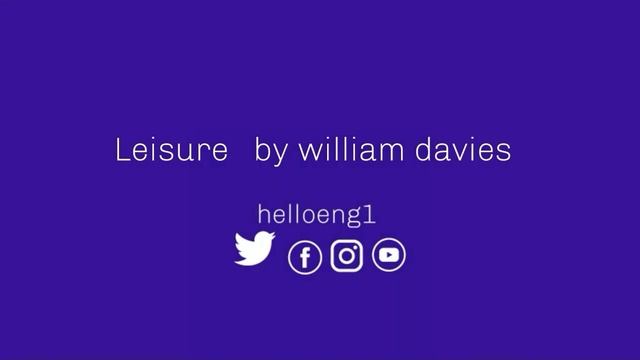 Leisure by william davies смотреть онлайн
