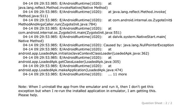 Android : RuntimeException: Unable to instantiate application смотреть онлайн
