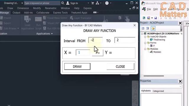 Trick 31 - Draw any function by AutoCAD | VBA ترك -31 - رسم اي دالة بالاوتوكاد смотреть онлайн