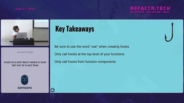 Stuck in Class? React Hooks is your "Get Out of Class" Pass - Jennifer Ponder смотреть онлайн