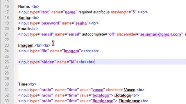 Curso de HTML5 - Aula 20 - Formulários (Input Types: File, Hidden, Search, URL, Tel) смотреть онлайн
