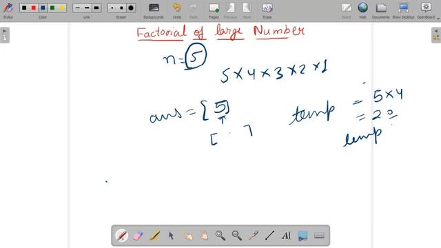 factorial of the large number Using Array Discussion with solution @_smallcode_ смотреть онлайн
