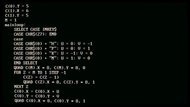 8-Bit Snake Game for MS-DOS (QBasic Programming) смотреть онлайн