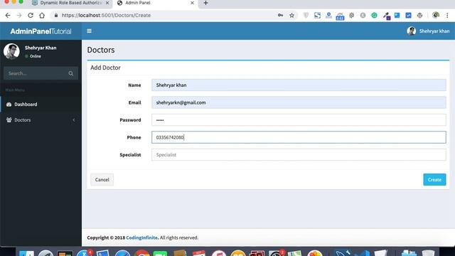 Admin Panel Using ASP.Net Core & Admin Template