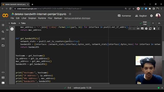 Mendeteksi bandwith internet Python | Pemrograman Jaringan | Universitas Muhammadiyah Riau смотреть онлайн
