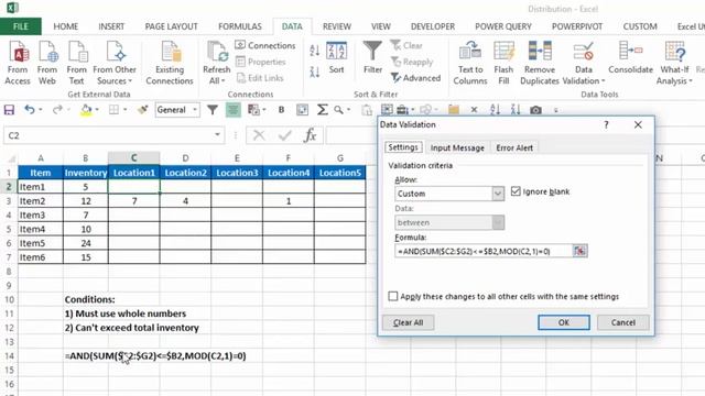 How To Use Data Validation To Control Inventory Distribution In Excel смотреть онлайн