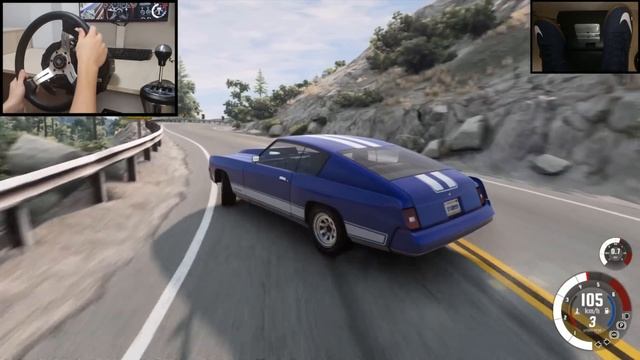 Rebuilding Muscle Car - BeamNG Drive Steering Wheel Gameplay смотреть онлайн