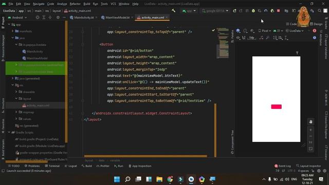 Data Binding with live data android jetpack. Android tutorials смотреть онлайн