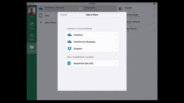 Open files from the cloud in Excel for iPad смотреть онлайн