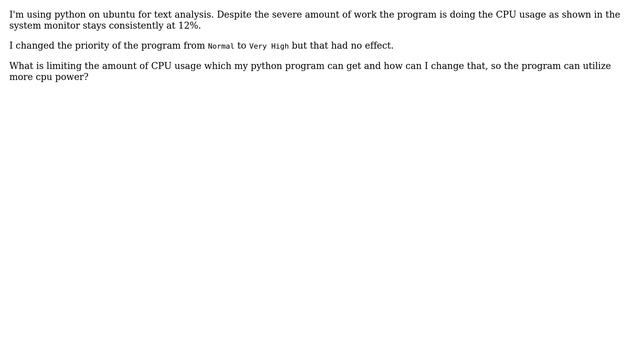 Ubuntu: Python Interpreter only using 12% CPU Power (2 Solutions!!) смотреть онлайн