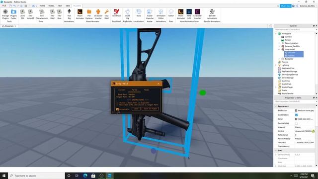 How To Animate With A gun In Roblox Studio With Moon Animator ! смотреть онлайн