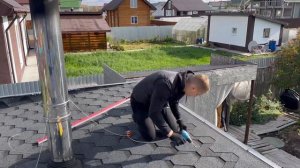 Монтаж растяжки для дымохода Fox бани